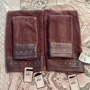 Bathroom hand and tap towels set